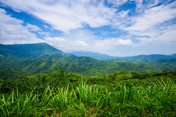 Canvas Print - Aerial view landscape from the top of mountain