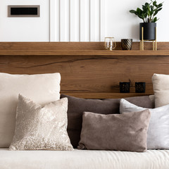 Wall Mural - sofa with decorative pillows, close-up