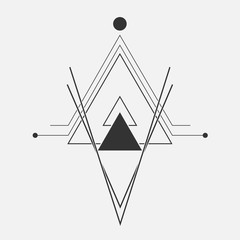 minimalist geometric design elements tattoo. - hipster concept.