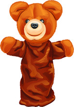 Vector Image Puppet Bear Isolated