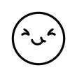 © Jeronimo Ramos - Smiling emoji face with Smiling Eyes, line style