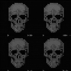 Poster - 3d illustration of skull parametric pattern