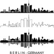 BERLIN City GERMANY Skyline Silhouette Cityscape Vector