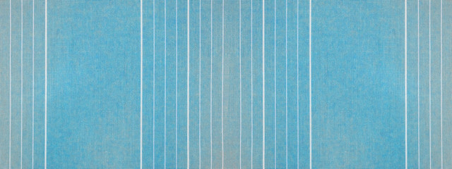 Aufkleber - Pastel blue turquoise white striped natural cotton linen textile texture background banner panorama 