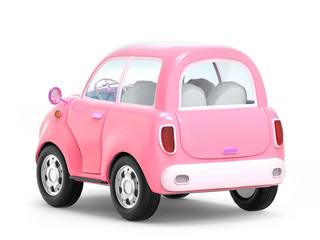 Wall Mural - pink cute trip car back