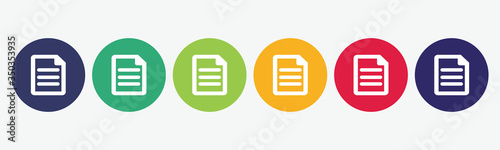 Fotomural Big set of document icon isolated on white background.