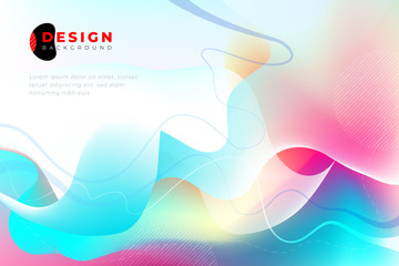Wall Mural - liquid color background design. fluid gradient shapes composition. futuristic design background. eps