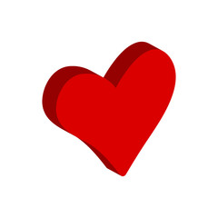Poster - heart icon  isometric vector ICON