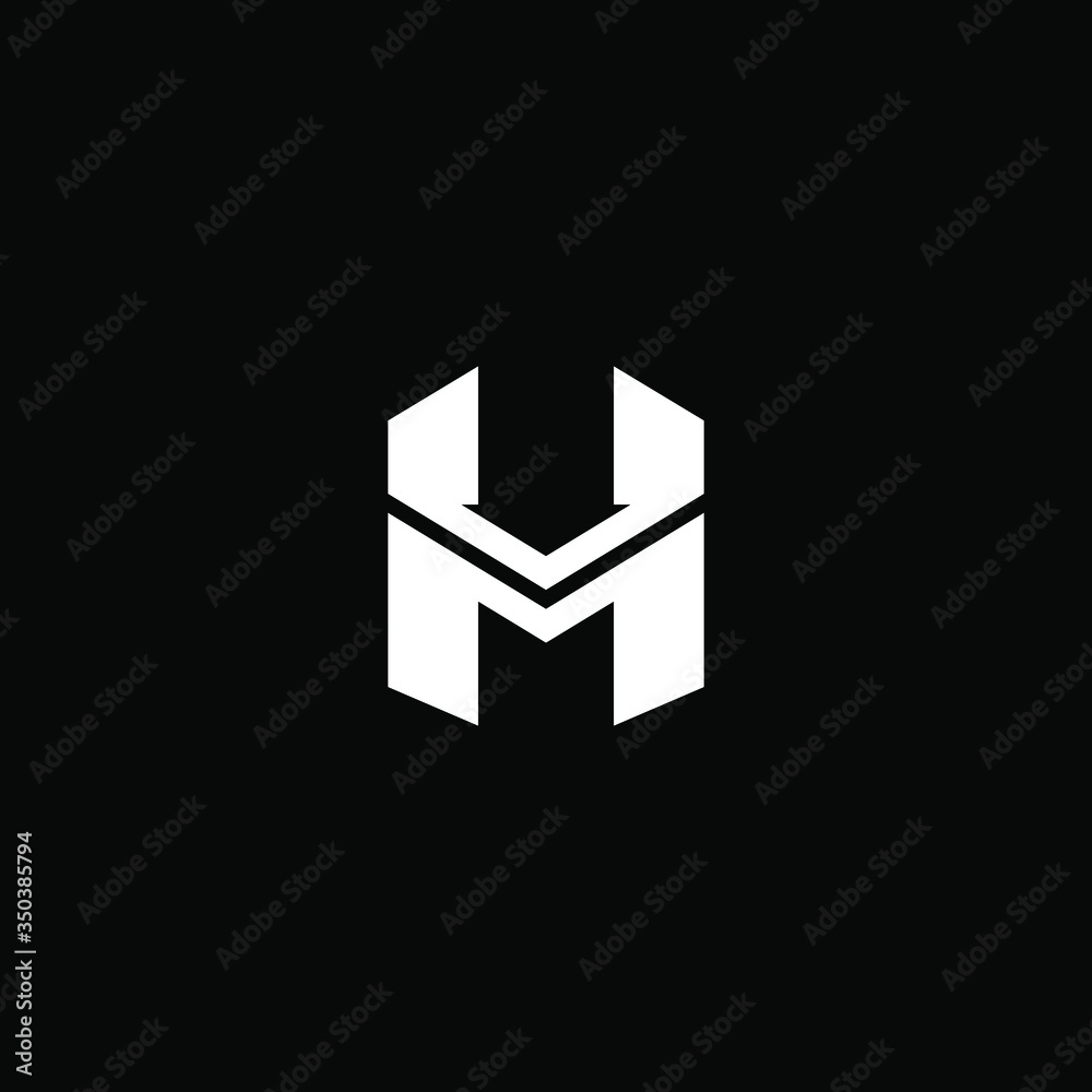 Initial HM MH bold monogram logo design template Stock Vector | Adobe Stock