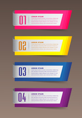 Leinwandbilder - modern text box template, banner Infographics