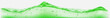 Horizontal banner with translucent water wave in green colors with air bubbles, isolated on transparent background. Transparency only in vector file