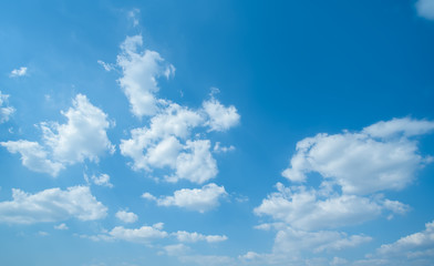 Blue sky, white clouds and sky landscape..