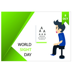 World Sight Day Vector Design Template. background illustration. banner, poster