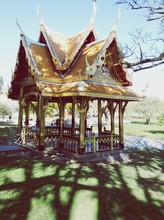 Old Ornate Gazebo In Park