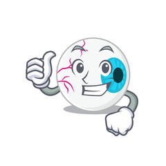 Sticker - Eyeball cartoon character design showing OK finger