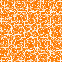 Poster - seamless pattern with orange flowers