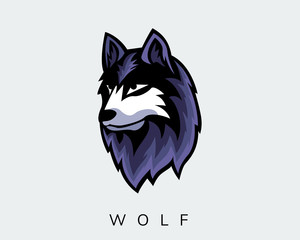 Sticker - elegant head wolf e-sport style logo design inspiration