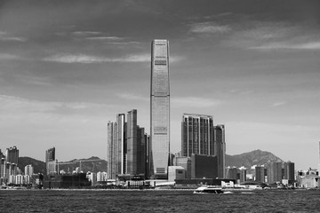  Skyline of Victoria Harbor of Hong Kong city