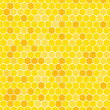 Orange seamless honey combs pattern. Vector illustration.