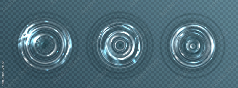Water ripple with circle waves isolated on transparent background ...