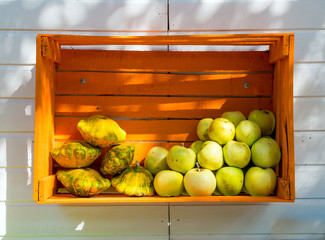 Shelf made from old rack wooden box