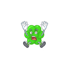 Sticker - cartoon character design of staphylococcus aureus having shocking gesture