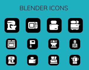 Poster - Modern Simple Set of blender Vector filled Icons