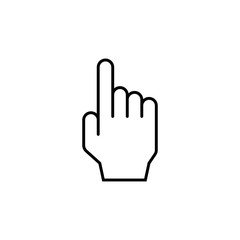 Poster - Pointer icon. Hand and cursor, click symbol. logo. Outline design editable stroke. For yuor design. Stock - Vector illustration.