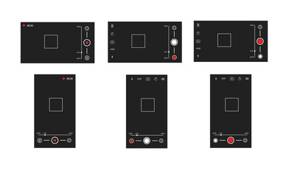 camera screen phone mobile interface app. smartphone photo viewfinder