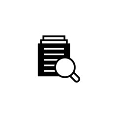 Poster - Searching files vector icon in black solid flat design icon isolated on white background