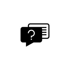 Poster - Unknown topic vector icon in black solid flat design icon isolated on white background