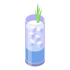Wall Mural - Ice cocktail icon. Isometric of ice cocktail vector icon for web design isolated on white background
