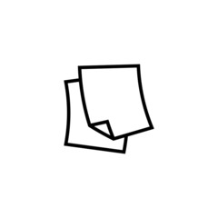 Poster - Paper vector icon in linear, outline icon isolated on white background