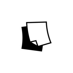 Poster - Paper vector icon in black solid flat design icon isolated on white background