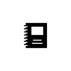 Poster - Binding vector icon in black solid flat design icon isolated on white background