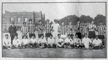 Photograph Of The Players Of The Madrid And Barcelona Soccer Teams, During A Match Held In Madrid, Spain. July 12, 1912.