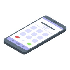 Poster - Manager smartphone icon. Isometric of manager smartphone vector icon for web design isolated on white background