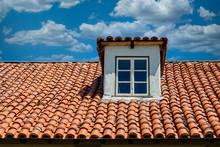 A Red Clay Tile Roof On A Plaster Hacienda