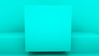 © toomler - Abstract three-dimensional background of turquoise color. three-dimensional cubes. 3d render illustration