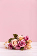 Lovely bouquet of roses copy space