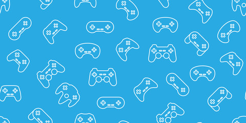 Wall Mural - Video game controller background Gadgets and devices seamless pattern Eps10 vector
