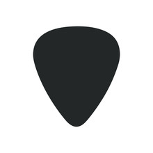 Guitar Pick Icon Shape Silhouette. Vector Illustration Image. Isolated On White Background.