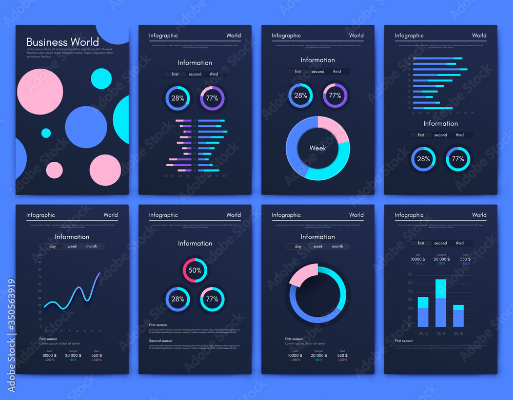 Modern infographic vector elements for business brochures. Use in ...