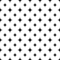 Poster - Abstract geometric seamless pattern stars. Black and white sparkle texture twinkle stars. Background shining, sparkling, glowing, twinkling star. Sparks ornamental. Twinkle design for prints. Vector 
