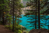 Fototapeta Na ścianę - Moraine Lake nature scenery inside Banff National Park, Alberta, Canada