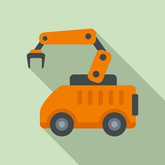 Poster - Machine arm robot icon. Flat illustration of machine arm robot vector icon for web design