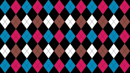 Sticker - argyle seamless pattern for textile, paper print.