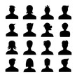 © bigpa - human avatar icons set silhouette theme
