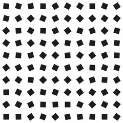 Wall Mural - Seamless pattern with small squares. Black White Abstract Geometric Background