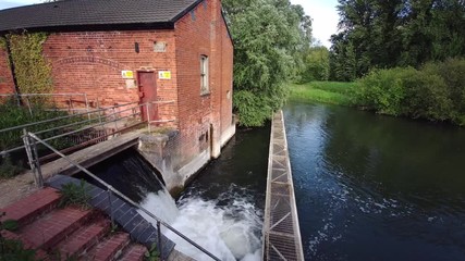 Wall Mural - Walking along River Kennet and Kennet and Avon Canal at Reading, Berkshire, United Kingdom - 18th of May 2020